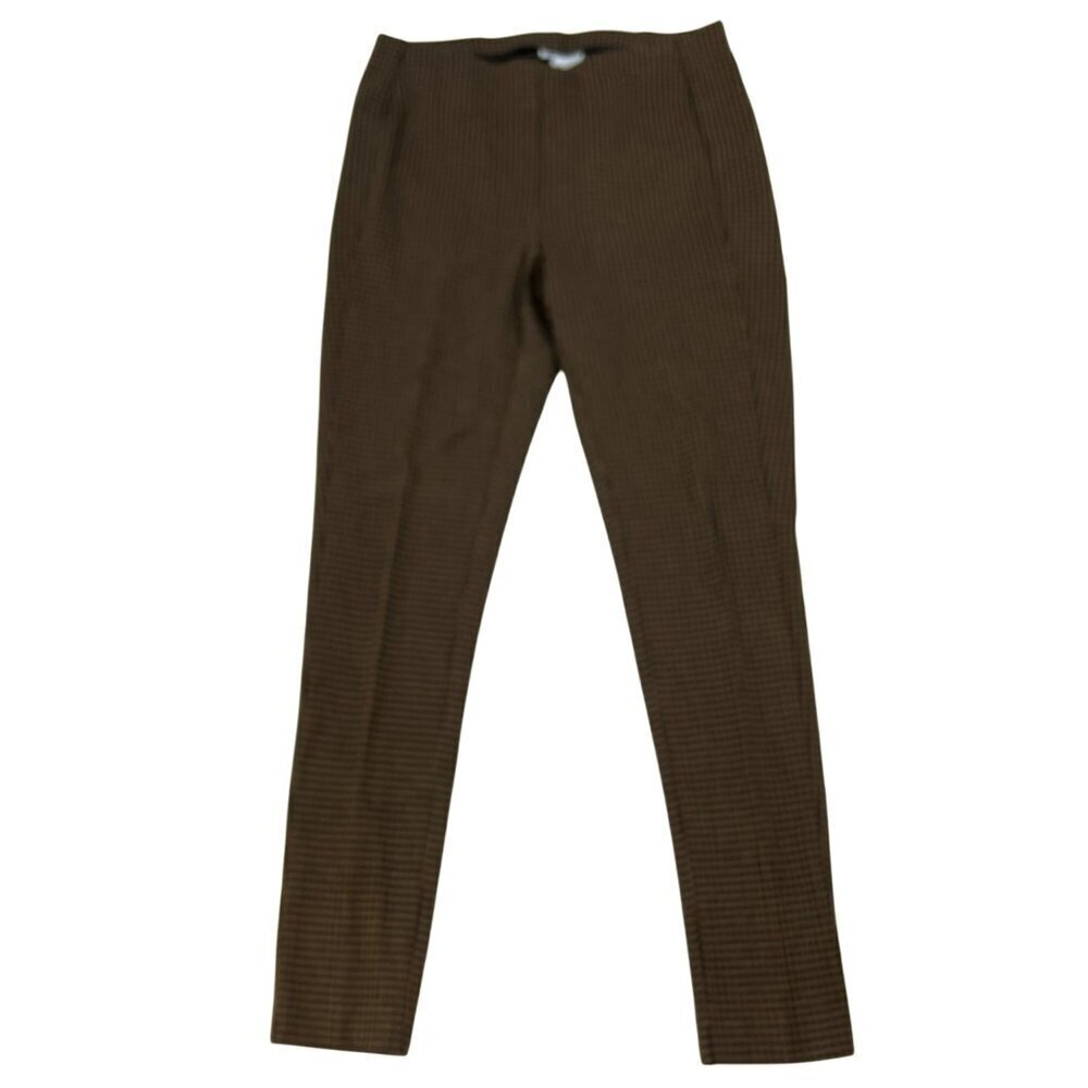 J.Jill Womens Ponte Leggings Brown/Black Checkered Size Medium